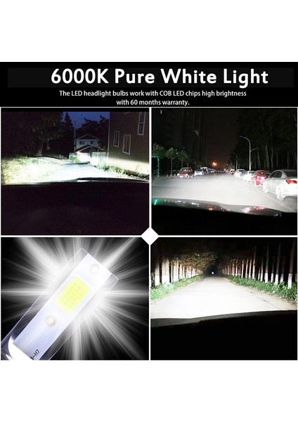 H11 Stili 6500K Beyaz Işık Artnt Süper Parlak Araba Far Ampülleri H7 LED H9 Hb Hb H11 H8 LED Araba Işıkları 100W Lm 6000K 12V 8000K Lamba (Yurt Dışından)