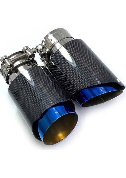 70-89MM Tarzı Ar Egzoz Kuyruk Borusu Parlak Karbon Kuyruk Ucu Mavi Paslanmaz Çelik Düz Susturucu Ucu Flanş Bmw F30 Için Remus Logolu (Yurt Dışından) modelleri