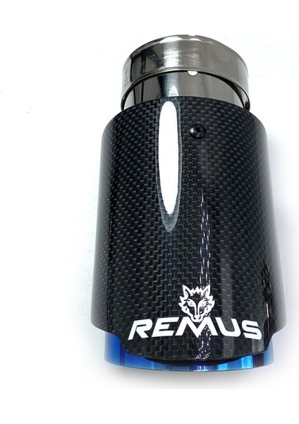 70-89MM Tarzı Ar Egzoz Kuyruk Borusu Parlak Karbon Kuyruk Ucu Mavi Paslanmaz Çelik Düz Susturucu Ucu Flanş Bmw F30 Için Remus Logolu (Yurt Dışından) fırsatları