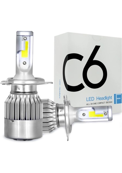 H13 Stili C6 Coolfox LED H4 H7 LED Far H1 H3 H11 H H27 Araba Ampulleri Oto Lamba 12V 6000K (Yurt Dışından)