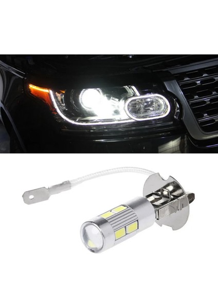 H3 Stili Sarı Et Araba Işık H3 LED Yüksek Güçlü LED Sis Lambası Gündüz Çalışan Ampul 10SMD Süper Parlak LED Oto Ampul (Yurt Dışından)