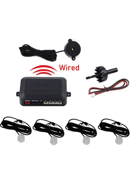 Mavi Araba Park Sensörü Kiti Buzzer Ters Yedekleme Radar Sesli Uyarı Göstergesi Prob Sistemi 12V Bmw E39 Ford Focus 2 Için (Yurt Dışından) modelleri