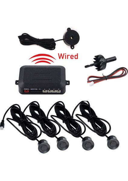 Mavi Araba Park Sensörü Kiti Buzzer Ters Yedekleme Radar Sesli Uyarı Göstergesi Prob Sistemi 12V Bmw E39 Ford Focus 2 Için (Yurt Dışından) fırsatları