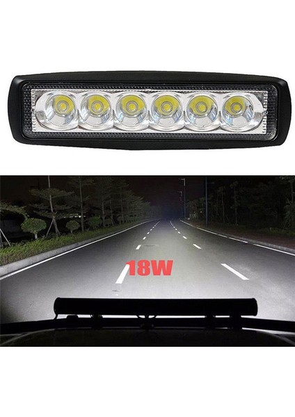Yeni 18W Süper Parlak Araba Işıkları Çalışma Çubuğu 800LM Sürüş Sis Spot Araba Offroad Suv Için LED Işıkları Araba Tekne Lambası Evrensel Araba Işığı (Yurt Dışından) modelleri
