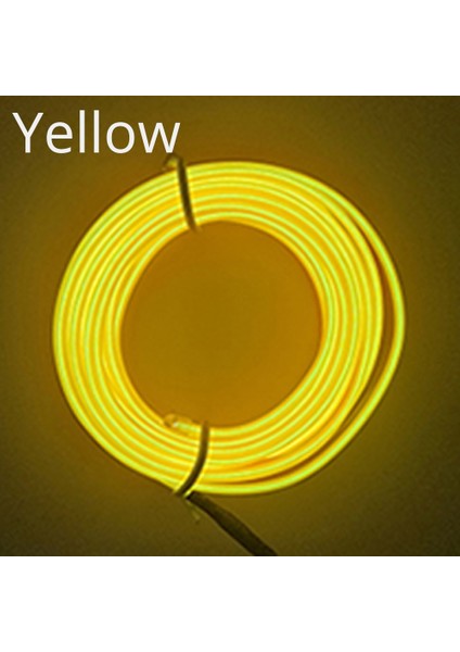 3m USB Sürücü Stili Sarı Araba Iç Atmosfer Lambası Karşılama Işığı Kapı Işıkları Otomatik LED Şerit Tel Halatlar Tüp Hattı USB Sigara Neon Işıkları (Yurt Dışından)