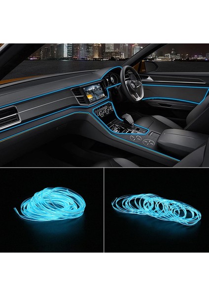 3m USB Sürücü Stili Sarı Araba Iç Atmosfer Lambası Karşılama Işığı Kapı Işıkları Otomatik LED Şerit Tel Halatlar Tüp Hattı USB Sigara Neon Işıkları (Yurt Dışından) fırsatları