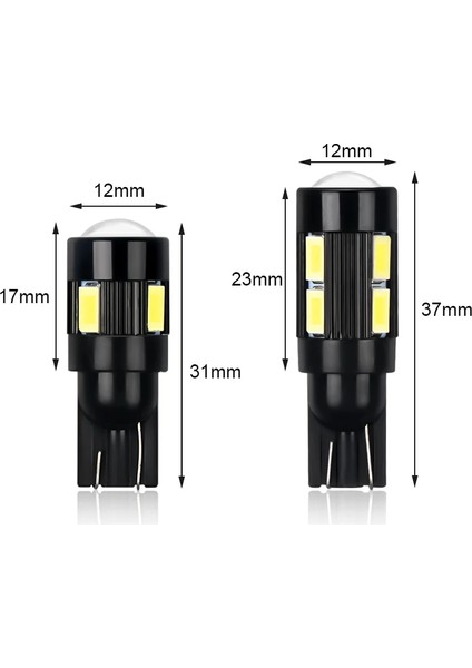 T10 10SMD Ar T10 LED 194 W5W Md LED Canbus Ampul Hata Yok Işık Park Mesafesi Yan Sinyal Lambası Beyaz 12V (Yurt Dışından) fırsatları