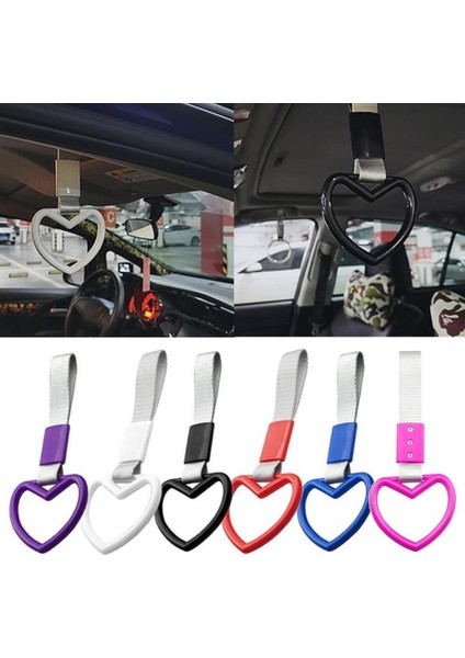 Yuvarlak Siyah Stil 1 Adet Tsurikawa Yüzük Kalp Jdm Tren Otobüs Kolu El Kayışı Styling Drift Charm Askı Drift Oto Aksesuarları Araba Kayışı (Yurt Dışından)