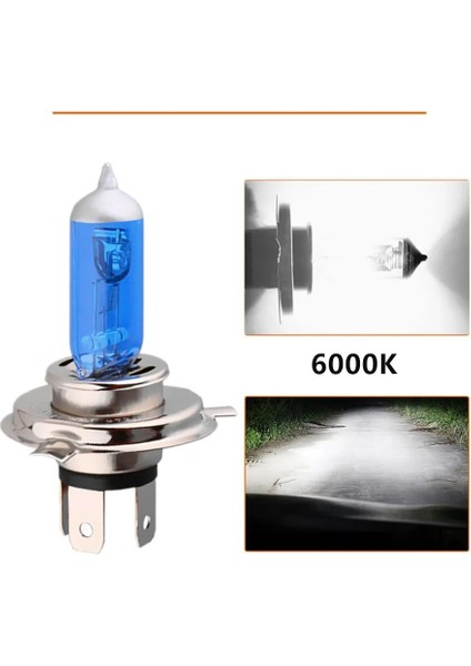 Xiyu Shop H7 Stili 100W 12V 55W Süper Beyaz Sarı Halojen Ampul H4 H7 12V 100W 3000K 4300K ​​6000K Kuvars Cam Araba Far Lambası Motosiklet Işık Lambası (Yurt Dışından)