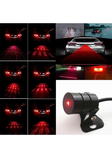 Bir Yazı Tipi Araba Oto LED Lazer Sis Lambası Araç Çarpışma Önleyici Arka Lambası Fren Uyarı Lambası Otopark Fren Lambası Kuyruk Uyarı Ampulü (Yurt Dışından) indirimleri