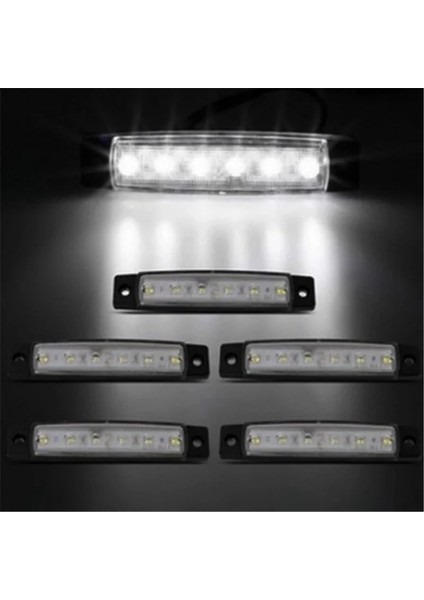 5 Adet Kırmızı 6 LED Kamyon Yan Genişlik Işık Evrensel Araba Kamyon Gece Güvenli Sürüş Uyarı Işareti Işıkları Su Geçirmez Sinyal Lambası 12V 24V (Yurt Dışından) indirimleri