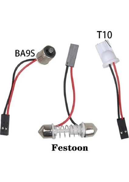 9led Smd LED Oto Panel Işık Okuma Kubbe Ampul Araba Iç Çatı Harita Lambası T10 W5W C5W C10W Festoon 3 Adaptör Tabanı (Yurt Dışından) modelleri