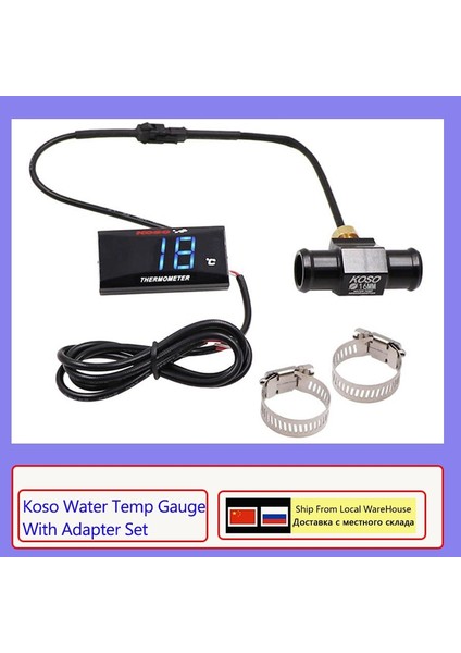 18 mm Sensör Stili Sıcak Satış Araba Yarışı Mini Koso Su Sıcaklığı Ölçer Ölçer Sensörü Su Sıcaklığı Adaptörü ile Motosiklet Oto Aksesuarları Için Set (Yurt Dışından)
