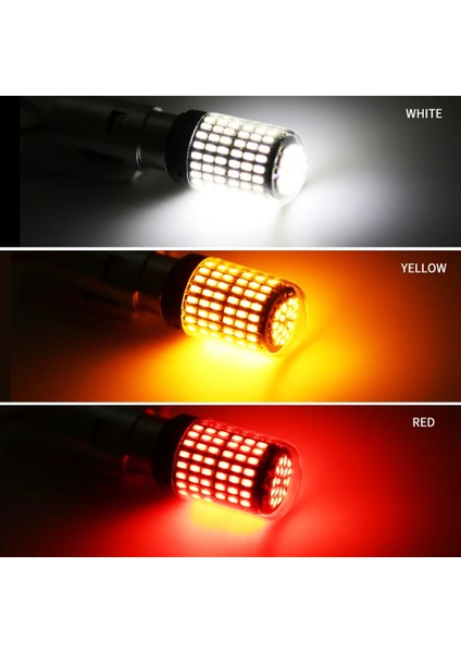 Kırmızı Stil 7440 T20 W21W Baw BAU15S PY21W BAY15D P215W W21W Canbus Hata Yok LED Fren Stop Lambası Ampul Dönüş Sinyali Lambası Dc 12V (Yurt Dışından)