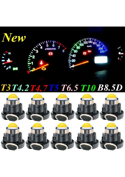 Mavi Stil T4.2 W5W B8.5d B8.4d B8.3d LED Ampuller Araba Gösterge Paneli Lambası Otomatik Gösterge Paneli Isınma Gösterge Işığı (Yurt Dışından)