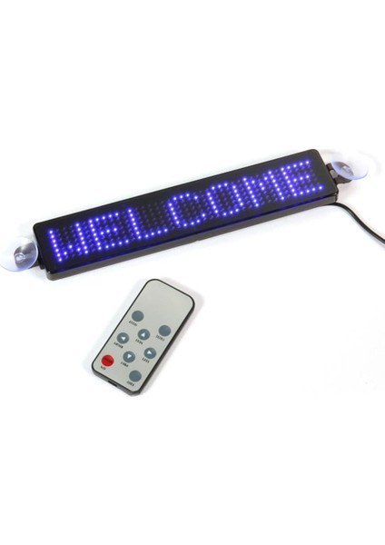 Yeşil Stil 12V Araba LED Programlanabilir Işareti Hareketli Kayan Mesaj Lambası Tutucu Araba Ekran Kartı Ekranı (Yurt Dışından)