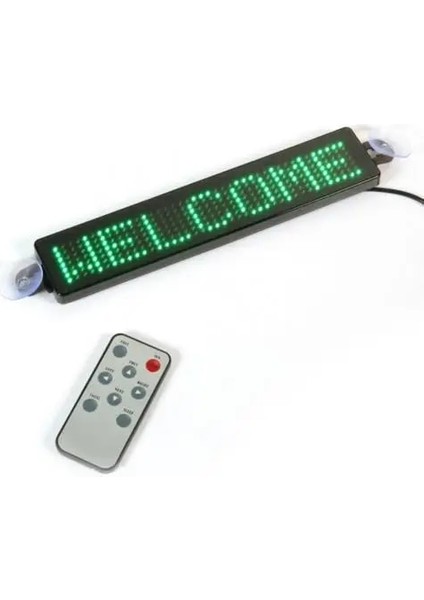 Yeşil Stil 12V Araba LED Programlanabilir Işareti Hareketli Kayan Mesaj Lambası Tutucu Araba Ekran Kartı Ekranı (Yurt Dışından)