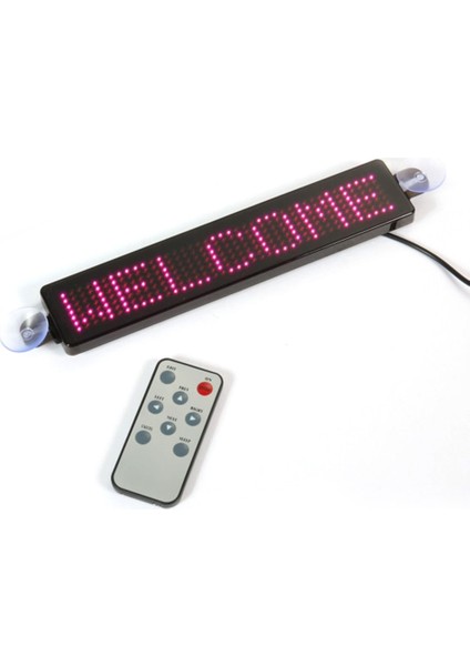 Yeşil Stil 12V Araba LED Programlanabilir Işareti Hareketli Kayan Mesaj Lambası Tutucu Araba Ekran Kartı Ekranı (Yurt Dışından)