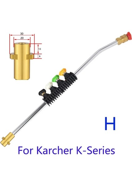 Karcher Stili Için Yüksek Basınçlı Temizleyici Püskürtme Tabancası Roterende Turbo Metalen Uzatma Çubuğu Memesi Jet Ipuçları Parkside Lavor Karcher Için Araba Yıkama (Yurt Dışından)