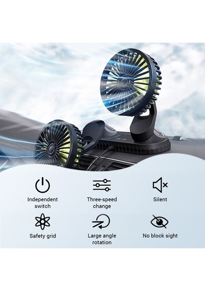F402 Stili Pano Hava Sirkülasyon Fanları Için USB Araba Fanı Abs Üç Hız Yaz Soğutma Fanı Yüksek Hava Akışı Faummer Accessori (Yurt Dışından) modelleri