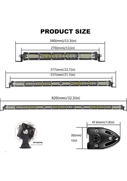 Kablolama Led1 Tarzı Nlpearl Ince Spot Sel LED Bar Off Road 12V 24V LED Işık Barwork Işık Araba 4x4 Kamyon Atv Suv Tekne Lada Barra LED Lightbar (Yurt Dışından) fırsatları
