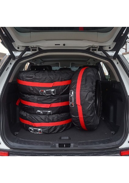 B 4 Adet 13-16 Inç Tarzı Inç Lastik Kılıfı Araba Yedek Lastik Kılıfı Saklama Torbaları Taşıma Çantası Polyester Arabalar Için Lastik Koruma Kapakları (Yurt Dışından) indirimleri