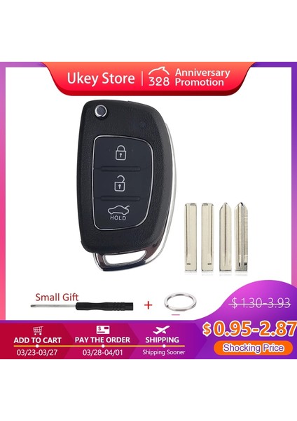 HY20 Bıçak Stili Okeytech 3 Düğmeler Uzaktan Kumanda Araba Anahtarı Kabuk Hyundai Solaris IX35 IX45 HY20TOY40 Blade ile Flip Katlanır Değiştirme (Yurt Dışından) fiyatları