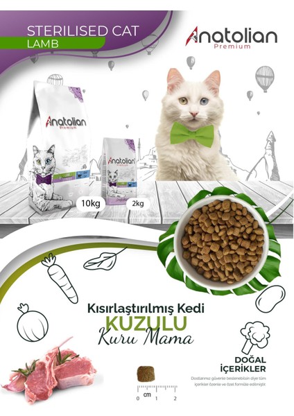 Premium Sterilised Lamb Kuzulu Kısırlaştırılmış Kedi Maması 2 kg