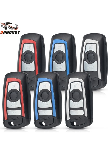 4 Düğme Siyah Stil Dandkey Uzaktan Akıllı Araba Anahtarı Kabuk Fob Durumda Bmw Cas4 F Syste Serisi E90 E92 E93 X5 F10 F20 F30 F40 (Yurt Dışından)