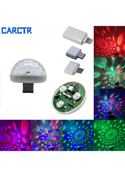 Yeşil Carctr Yeni LED USB Araba Atmosfer Işığı Dj Rgb Mini Renkli Müzik Ses Kontrol Lambası Iç Araba Dekoratif Lamba Ortam Işığı (Yurt Dışından) fiyatları