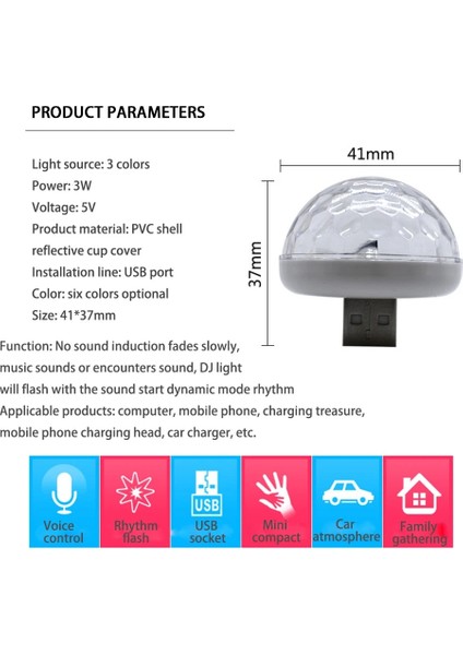 Yeşil Carctr Yeni LED USB Araba Atmosfer Işığı Dj Rgb Mini Renkli Müzik Ses Kontrol Lambası Iç Araba Dekoratif Lamba Ortam Işığı (Yurt Dışından) modelleri