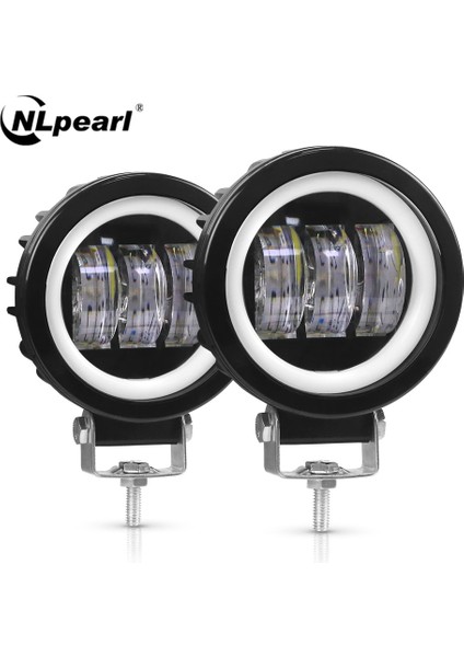 Xiyu Shop 1 Adet-Halka-Yuvarlak Tarzı Nlpearl 30W Kare 5d LED Çalışma Işık Çubuğu Off Road Kamyon Tekne Traktör 4x4 Atv Spot Işın LED Bar Araba Motosiklet Için LED Farlar (Yurt Dışından)