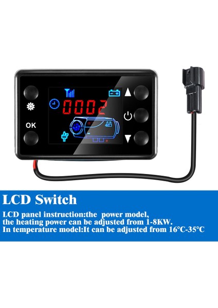 LCD Monitör Stili Yeni 12V 24V Dizel Havalı Isıtıcı LCD Monitör Anahtarı + Kontrol Panosu Anakart + Araba Park Isıtıcısı Için Uzaktan Kumanda (Yurt Dışından)