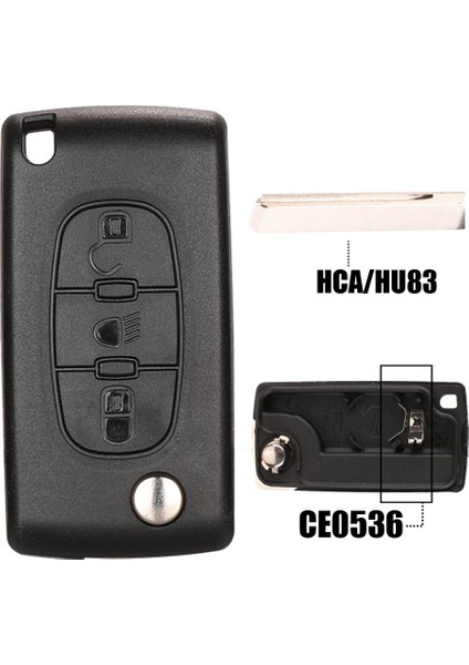 3b1 CE0536 HU83 Stili Citroen Için Peugeot Citroeasso Için Jingyuqin Flip Uzaktan Araba Anahtarlık Kabuk (Yurt Dışından)