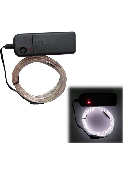 Diğer Stil Beyaz Mini DC3V Esnek Neon Işık Glow El Tel Halat Bant Kablo Şeridi LED Neon Işıkları Ayakkabı Giyim Araba Su Geçirmez LED Şerit (Yurt Dışından)
