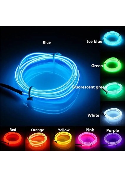 Diğer Stil Beyaz Mini DC3V Esnek Neon Işık Glow El Tel Halat Bant Kablo Şeridi LED Neon Işıkları Ayakkabı Giyim Araba Su Geçirmez LED Şerit (Yurt Dışından) modelleri