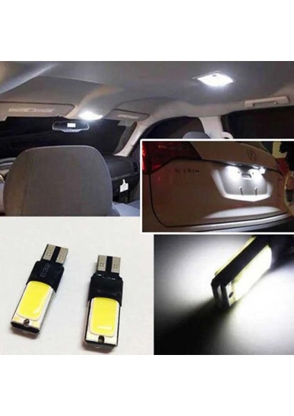 Siyah Stil Beyaz Araba T10 Cob 6W W5W LED Canbus Hatasız Yan Kama Ampul Oto Plaka Beyaz Lamba 12V (Yurt Dışından) modelleri