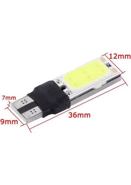 Siyah Stil Beyaz Araba T10 Cob 6W W5W LED Canbus Hatasız Yan Kama Ampul Oto Plaka Beyaz Lamba 12V (Yurt Dışından) fırsatları