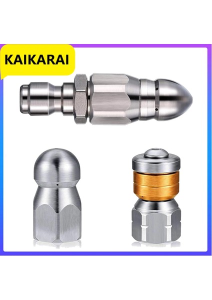 Altın Tarzı Yıkayıcı Nozulu Paslanmaz Çelik Basınçlı Yıkayıcı Drenaj Kanalizasyon Temizleme Borusu Jetter Sprey Hızlı Fiş Drenaj Hortumu Nozulu Aletler (Yurt Dışından) fiyatları