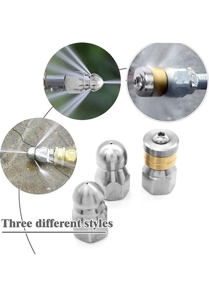 Altın Tarzı Yıkayıcı Nozulu Paslanmaz Çelik Basınçlı Yıkayıcı Drenaj Kanalizasyon Temizleme Borusu Jetter Sprey Hızlı Fiş Drenaj Hortumu Nozulu Aletler (Yurt Dışından) indirimleri