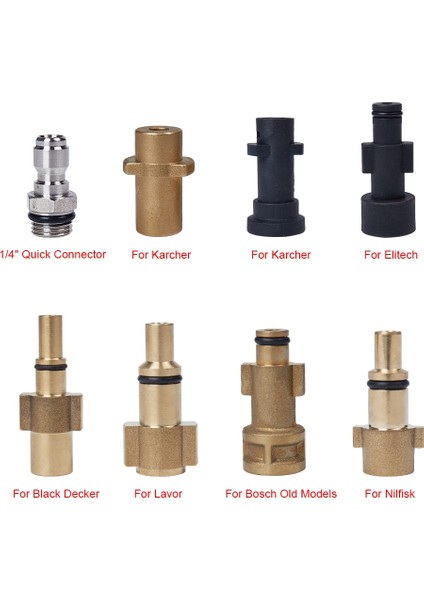Gümüş Tarzı Yüksek Basınçlı Su Tabancası Konnektörü Karcher Nilfisk Kar Köpüğü Lance Köpük Memesi Adaptörü Araba Yıkayıcı (Yurt Dışından) modelleri