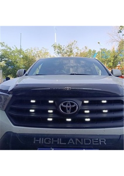 Mavi Stil Sarı 4 Lamba Araba Ön Izgara Işıkları Suv Pikap Gündüz Çalışan Lamba Otomatik Modifiye Sürüş LED Kartal Göz Işığı Raptor Tarzı Aksesuarlar (Yurt Dışından)