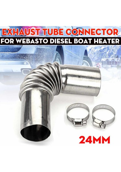 24MM Dirsek Boru Hava Dizel Park Isıtıcısı Egzoz Borusu Konnektörü Webasto Dizel Isıtıcı Için Wclamps (Yurt Dışından)