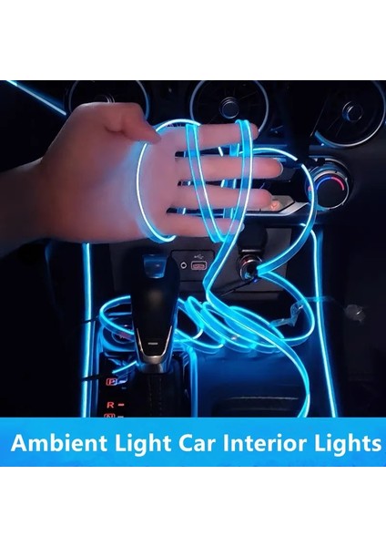 Diğer Stil Kristal Mavi Jurus Renkleri Ortam Işığı Araba Aydınlatma LED Işıkları Dekorasyon Lambası Esnek Neon Işık LED Şerit 12V Tüp Kalıp Trim (Yurt Dışından)
