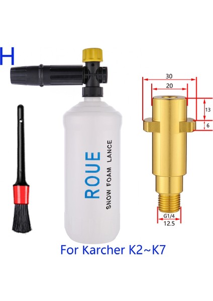 Karcher Stili Için Roue Kar Köpük Lance Basınçlı Yıkayıcı Köpük Jeneratörü Yıkama Püskürtme Tabancası Köpük Adaptörü Karcher Parkside Huter Bosch (Yurt Dışından)