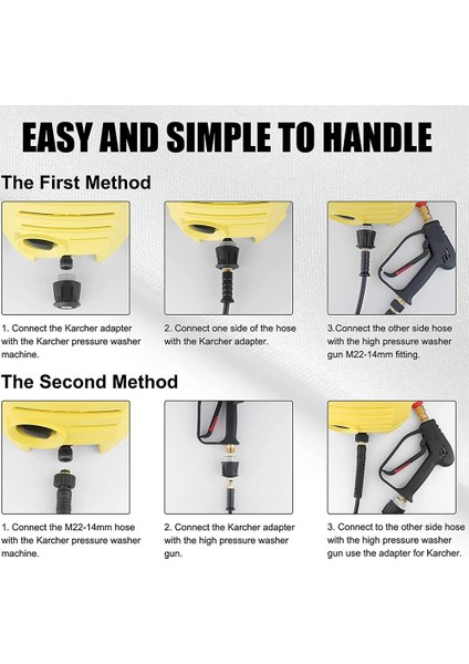 Nilfisk Metal Stili Için Hortum Konektörü Dönüştürücü Yıkayıcı Çıkış Adaptörü M22 Parkside Nilfisk Için Karcher Hızlı Bağlantı Adaptörü Yüksek Basınçlı Yıkama Hortumu (Yurt Dışından)