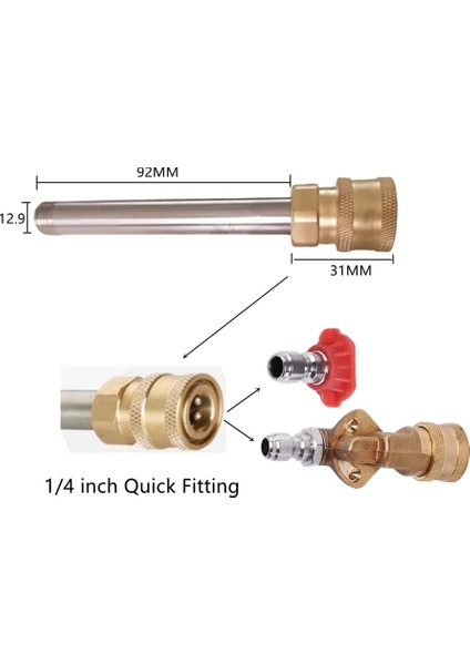 S1 Stili Araba Basınçlı Yıkama Uzatma Çubuğu Lance Kiti " Karcher Interskol Lavor Parkside Makine Nozul Adaptörleri Için Hızlı Bağlantı (Yurt Dışından) fırsatları