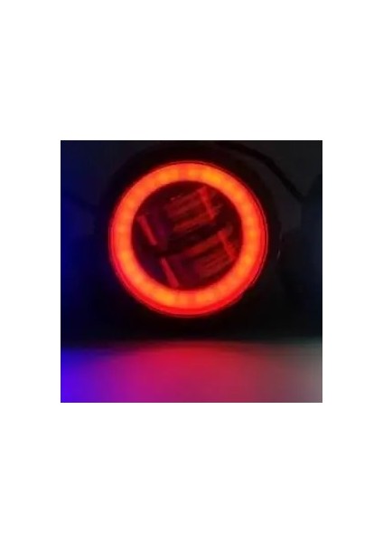 Yuvarlak Beyaz Stil Yuvarlak Kırmızı 20W LED 2000LM Motosiklet LED Far Araba Sis Lambası Çalışma Işığı Otomatik Spot Işık Melek Gözleri Halka Motorlar Dc (Yurt Dışından)