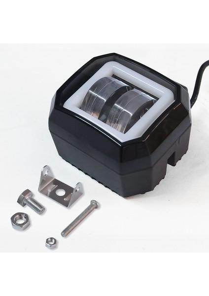 Yuvarlak Beyaz Stil Yuvarlak Kırmızı 20W LED 2000LM Motosiklet LED Far Araba Sis Lambası Çalışma Işığı Otomatik Spot Işık Melek Gözleri Halka Motorlar Dc (Yurt Dışından) modelleri