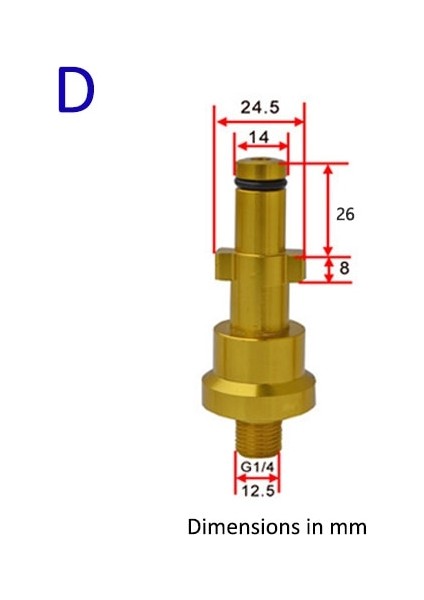 Xiyu Shop D Stili Metal Adaptör Köpük Memesi Köpük Jeneratörü Köpük Tabancası Yüksek Basınçlı Yıkama Sabunu Nilfisk Karcher Huter Elitech Lavor Için Köpürtücü (Yurt Dışından)